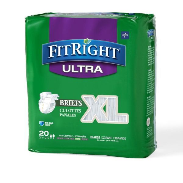Fitright Ultra Brief Extra Large 59-66 Pack 20