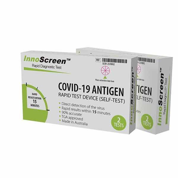 InnoScreen Covid-19 Antigen Rapid Test Device (self-Test) Box of 2