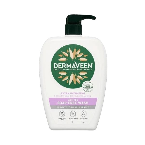 DermaVeen Extra Hydration Soap Free Wash 1L