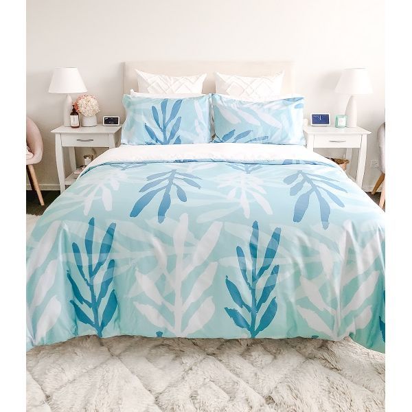 Staydry Durabreathe Botanica Blue Cover King Single Bed