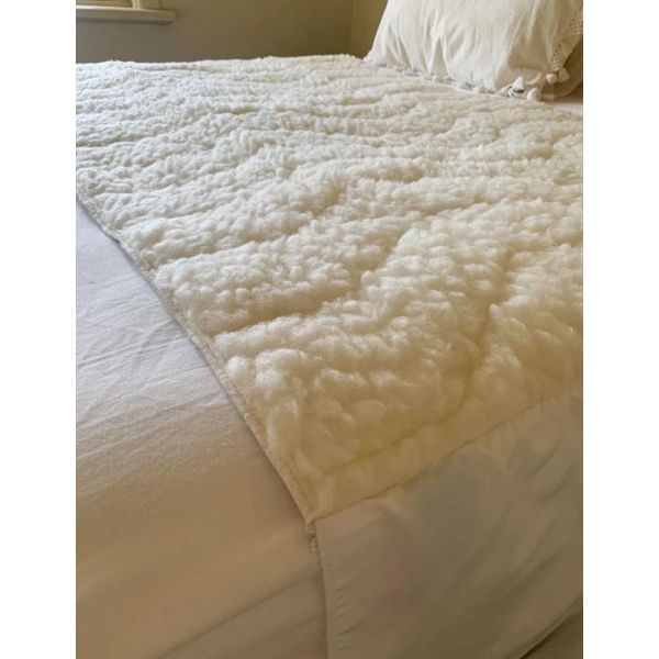 Staydry Wool Topper Bed Pad Absorbent Waterproof King Single Bed