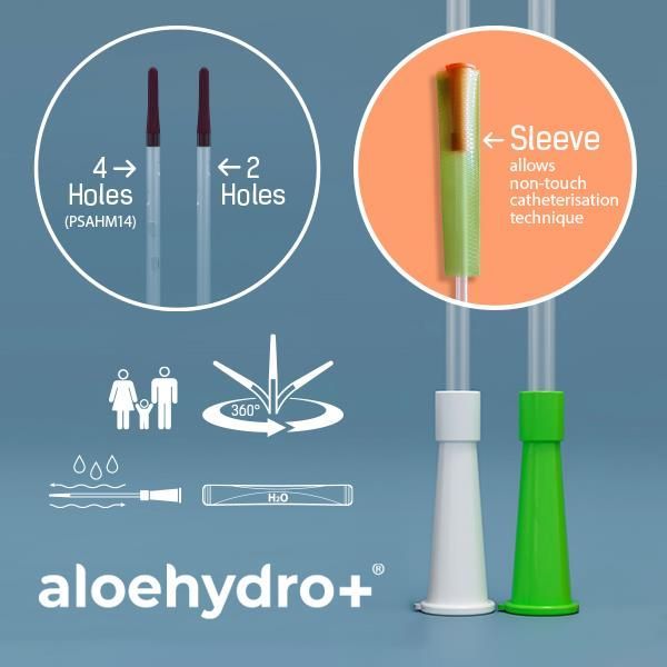 Aloe Hydro Plus Hydrophilic Catheter with Water Sachet 18cm Female FG12