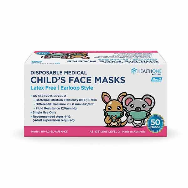 HealthOne Protect Level 2 Medical Child's Face Mask Box 50