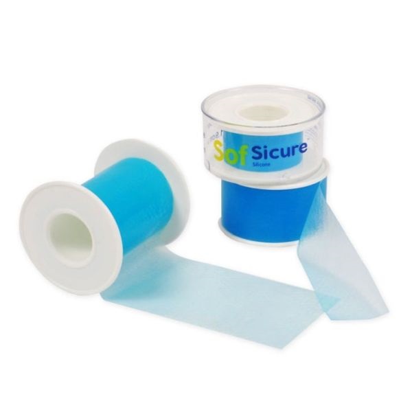 SofSicure Silicone Fixation Tape 1.9cm x 1.5m Box 6